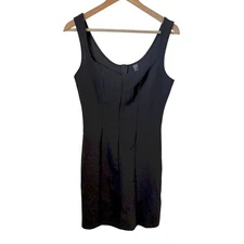 SHEIN Black Sleeveless Square Neck Mini Sheath Dress Women Size S