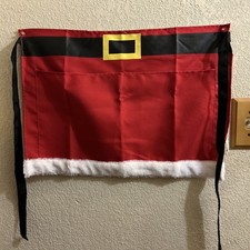 Santa Kitchen Apron Christmas with Deep Pockets New 100 Polyester