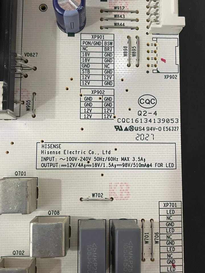 Placa de controle HISENSE 75H6510G T-CON 272945 273265 267114 - Imagem 4 de 4