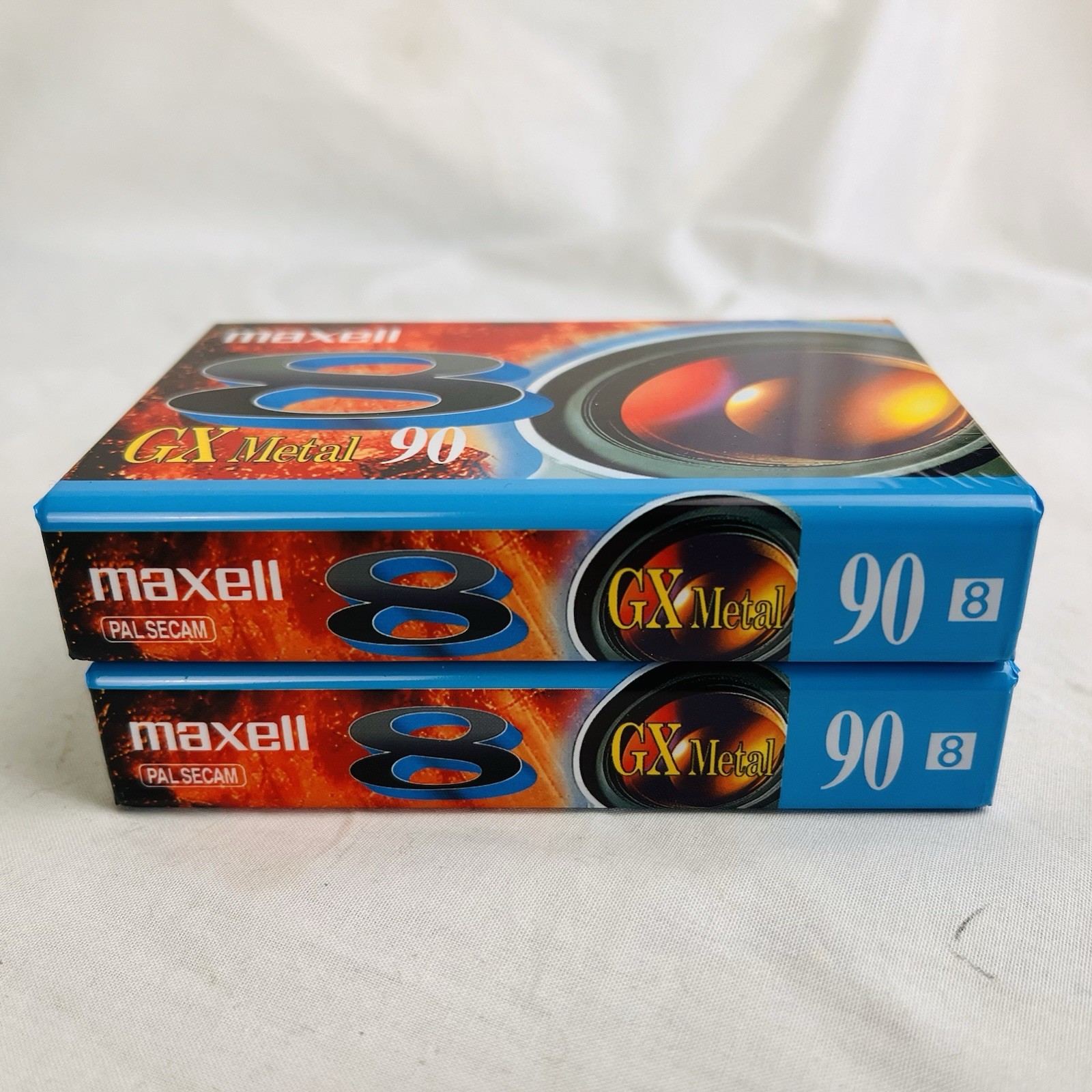 Maxell P5-90GX Metal Video 8 Camera Tape X2 New Sealed PAL