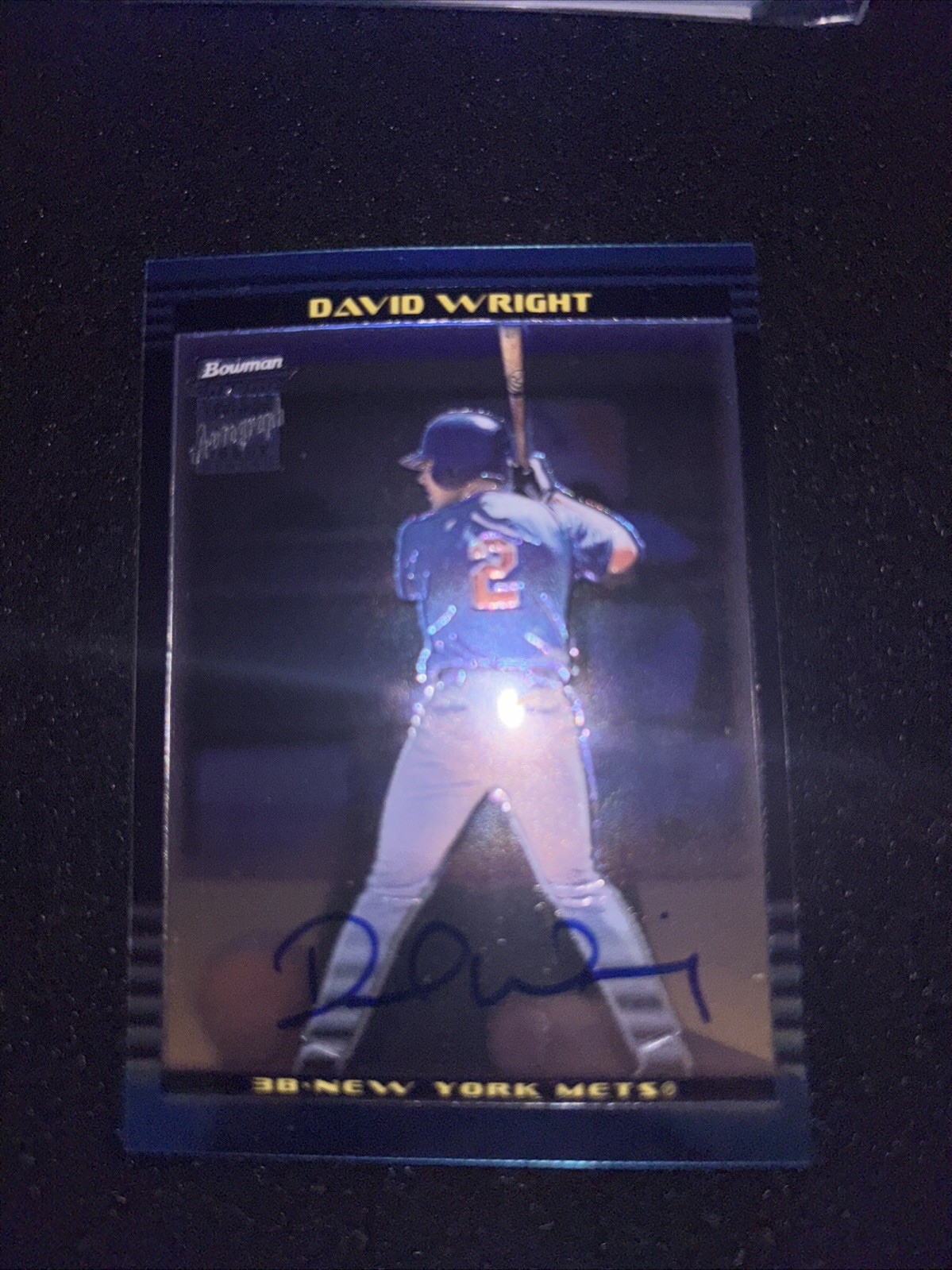 2002 Bowman Chrome Autograph #38 David Wright Rookie Auto METS