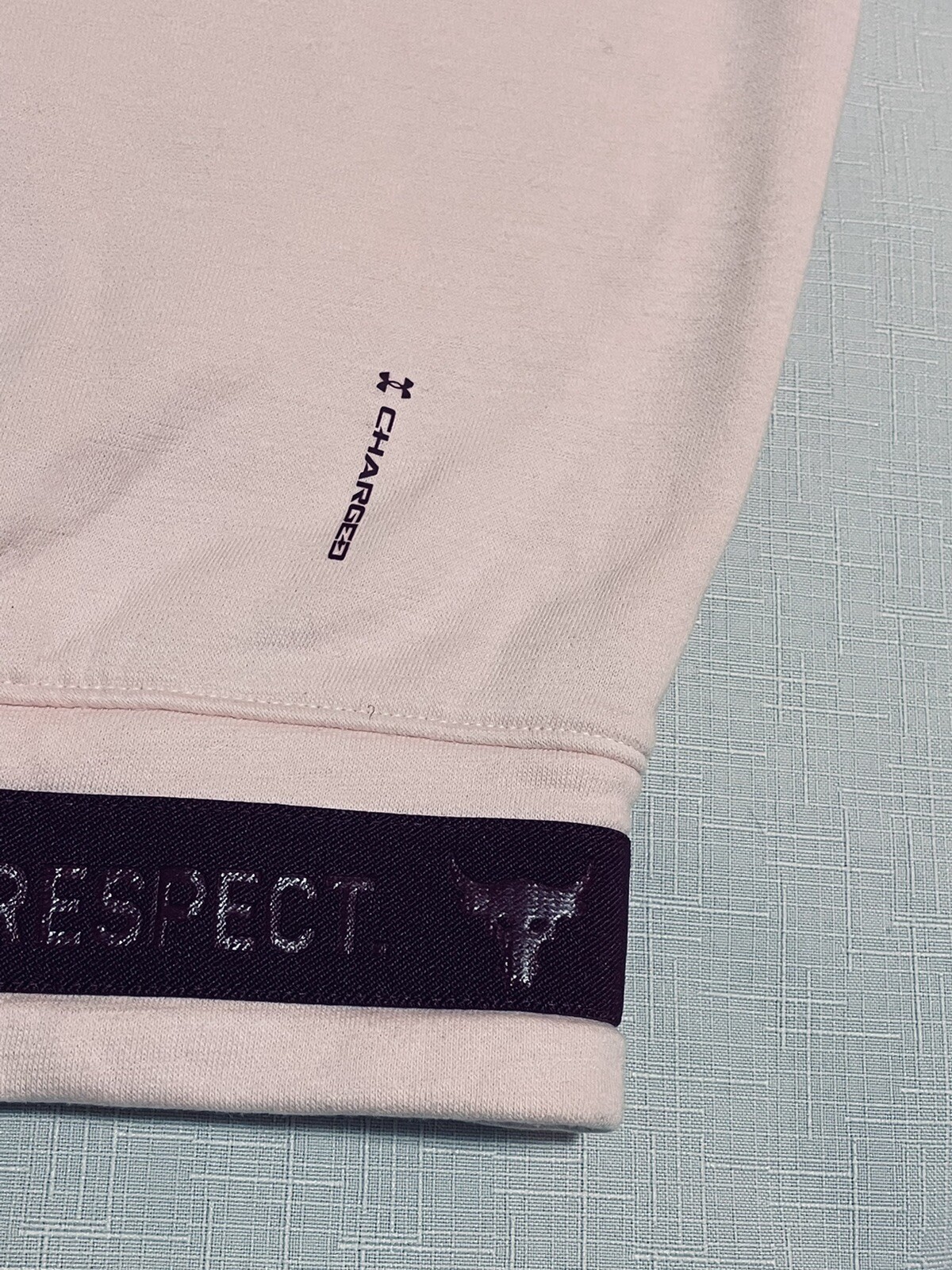 Under Armour Project Rock Sweatshirt Charged Cotton Pink Womens Sz Medium  thumbnail 8