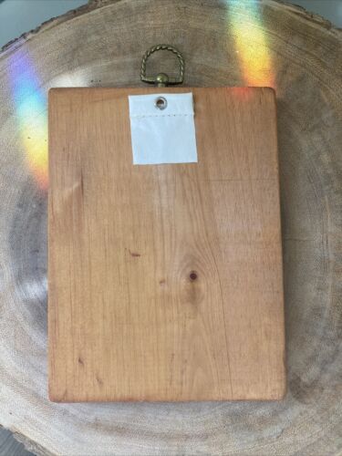 Vintage Cute Squirrel Painting On Wood H 7.25” W 5.5” Cabin Rustic - Picture 3 of 6