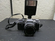 Canon AE-1 35mm SLR Film Camera FD-50mm W/Flash UNTESTED
