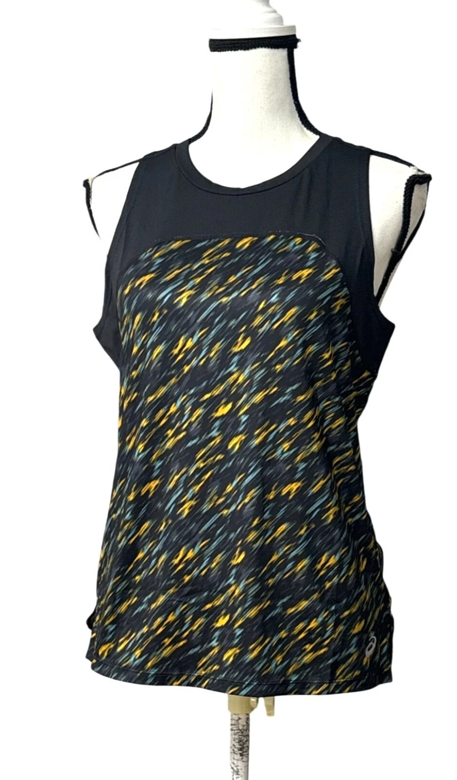 ASICS Women's PR Lyte Running Tank Night Shade/ Sage Print, S