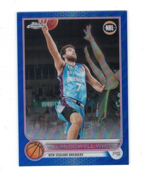 WILL McDOWELL-WHITE 2022-23 Topps NBL Chrome BLUE REFRACTOR #58/75 Australia