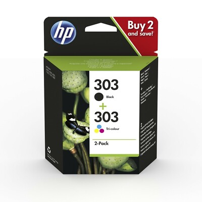 Original HP 303 Schwarz & Farbe Tintenpatrone für ENVY Photo 6234 6230 Drucker