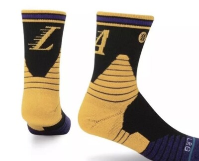 New Men's Los Angeles Lakers Stance 359 NBA Socks sz XL