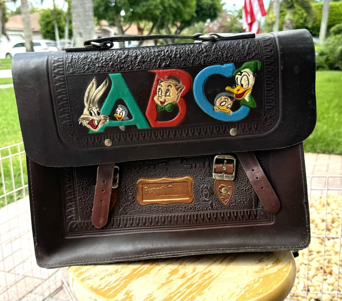 Maletín Del ABC Tradicional Colombiano En Cuero