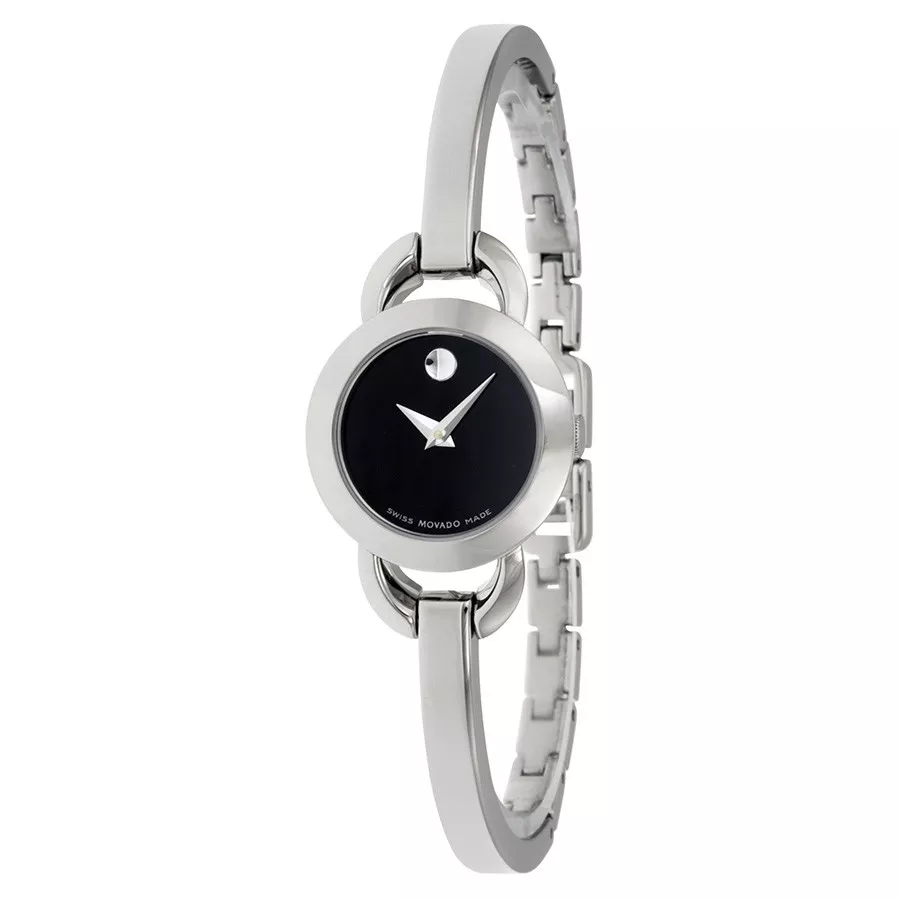 Movado Swiss Rondiro Stainless Steel Bangle Bracelet Watch 22mm