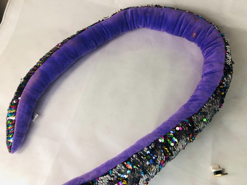 Soft Toy Snake Draught Excluder Long Purple Sequin Stained - Picture 8 of 12