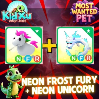 🦄 Combo Neeon / FR Frost Fury/NFR /FR Unicorn Adopt M2e Pet| Fast