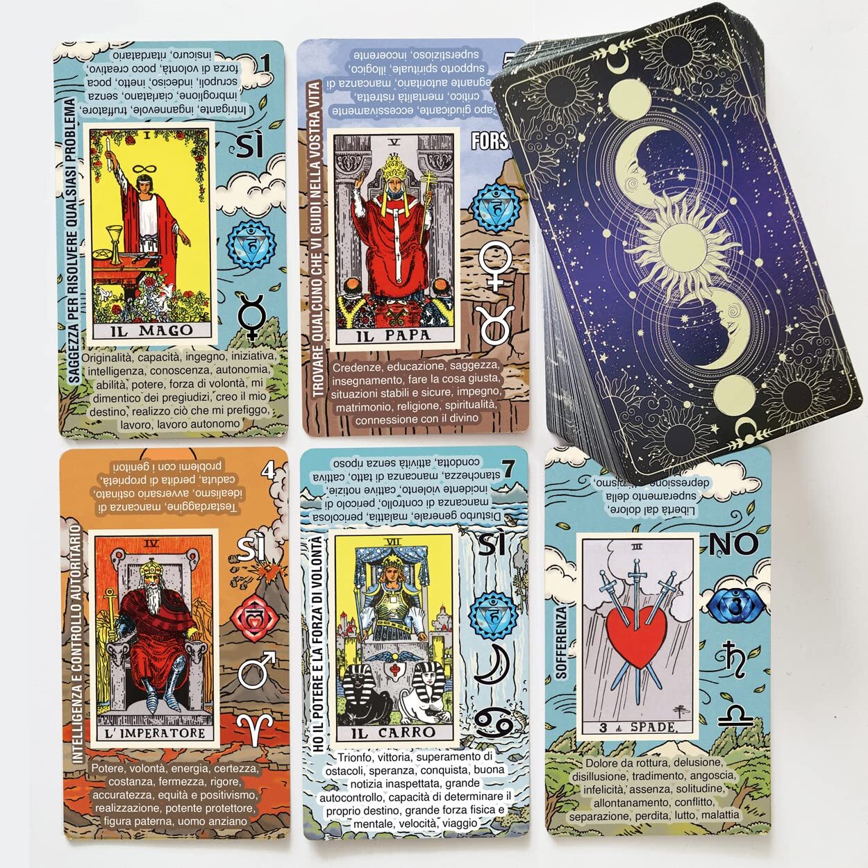 TAROTIKA - Tarocchi Carte Italiano, Imparare Tarot Deck di Lettura Facile e Velo