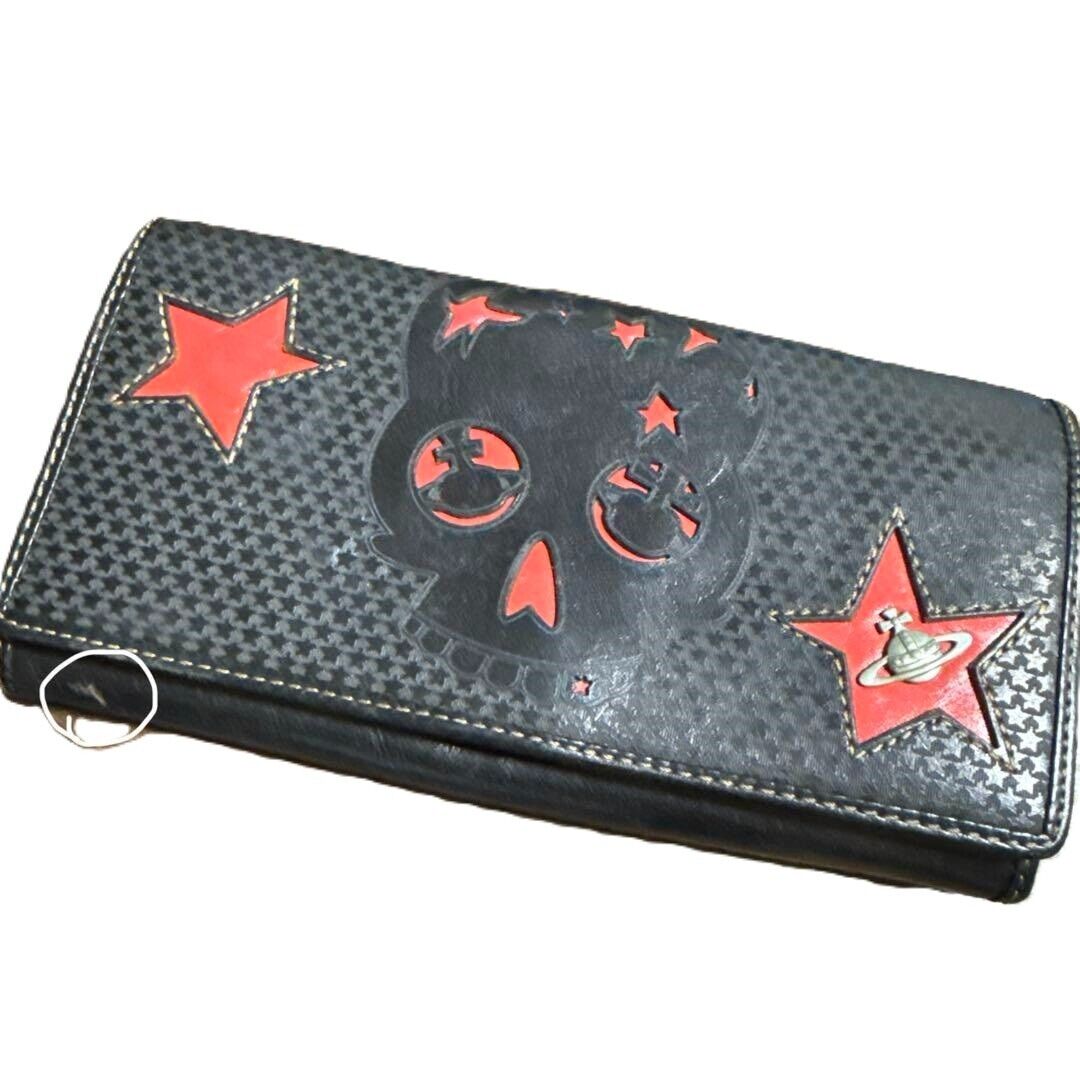 Vivienne Westwood Long Wallet Orb Skull Star Genuine Leather Vivienne Westwood Long Wallet Orb Skull Star Genuine Leather