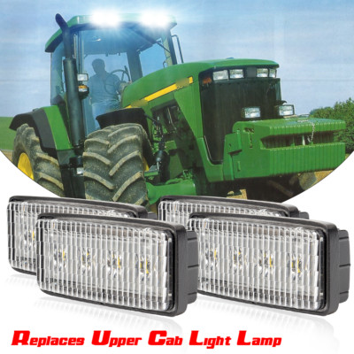 4pcs LED Upper Cab Light Fit For  Deere 6010 Series: 6110, 6210, 6310, 6410