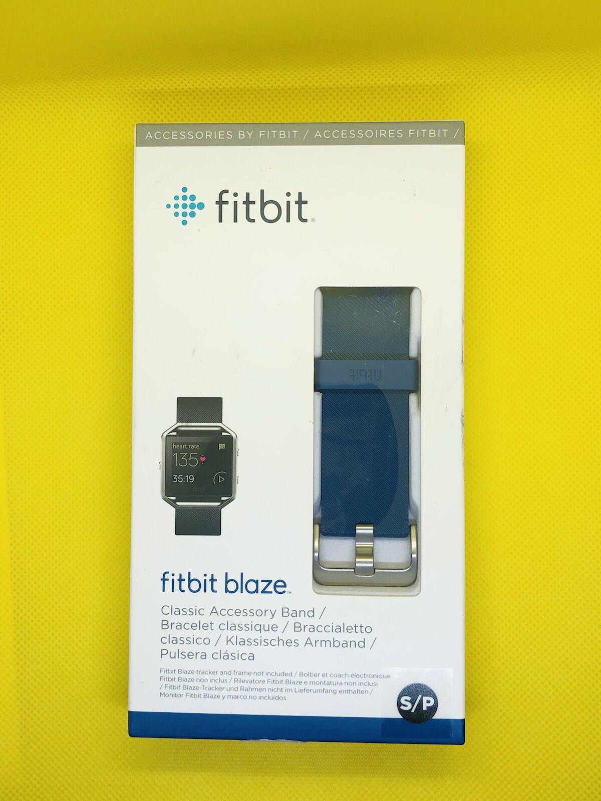 Fitbit Blaze Accessory Replacement Wrist Band Small Silicone Strap Blue New OEM-image