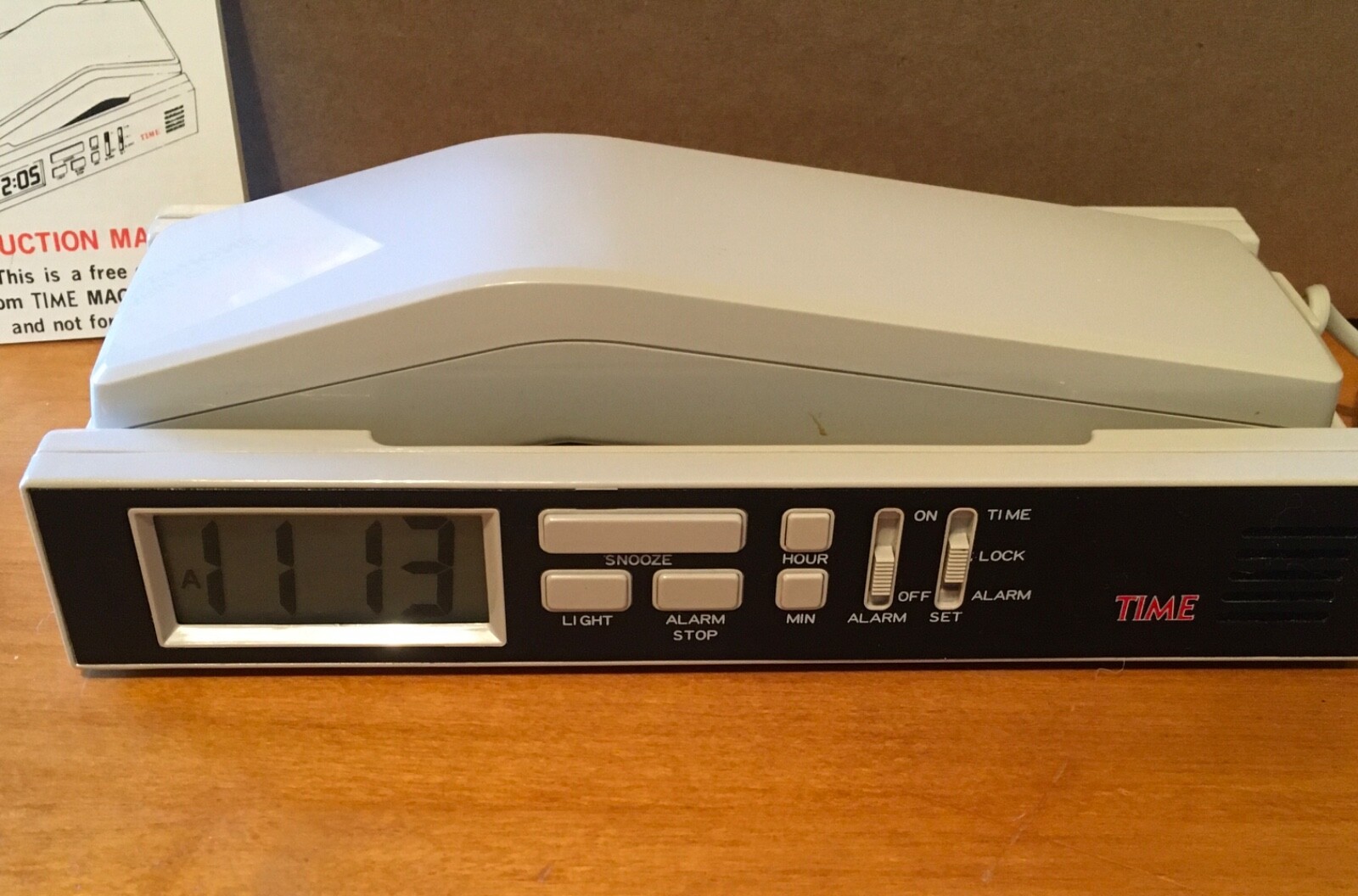 TIME Push Button Corded Telephone Alarm Clock Combo TK007 Vintage eBay