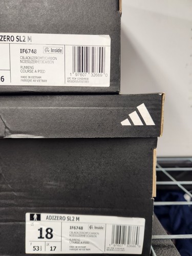 Adidas Adizero SL2 Black White Shoes- size 18 Men. New In Box. Sku IF6748 - Picture 8 of 8