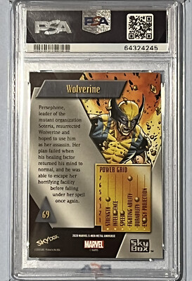 WOLVERINE 🔥 2021 Marvel X-Men Metal Universe #69 PSA 9 SP Blue