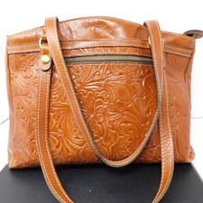 Patricia Nash Hand Tooled Brown Leather Shoul...