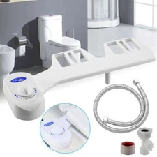 Non-Electric Mechanical Bidet Flash Water Toilet Seat Attachment Spray Bathroom