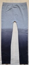 Women Ladies Two Tone Leggings Grey & Black Stretchy New Bottoms S/M Size