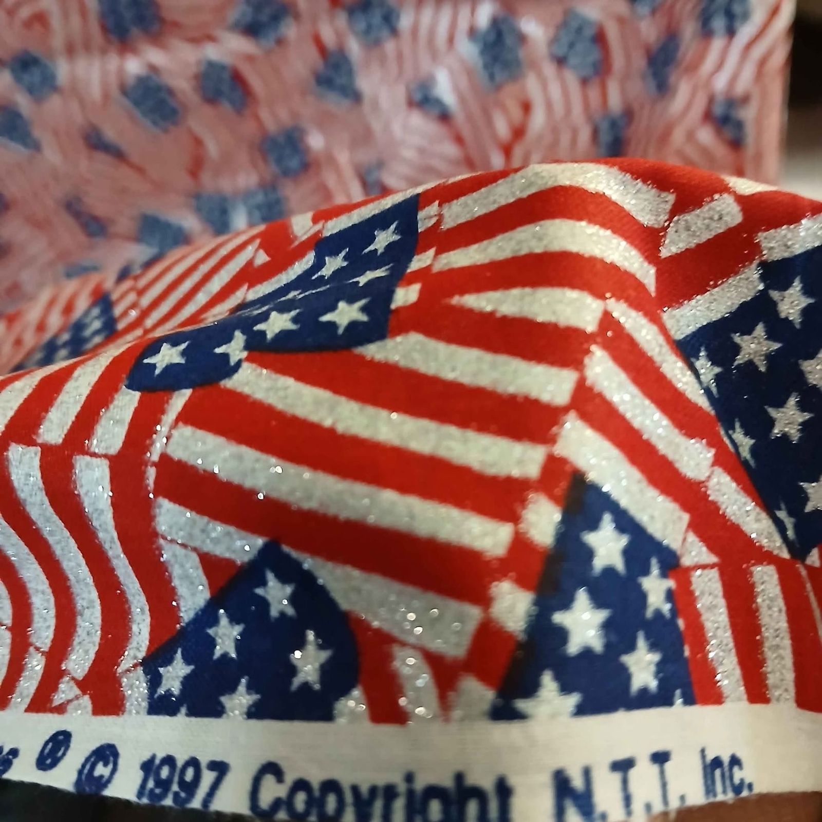 American flag Fabric traditions 1997, 9yards x 30"