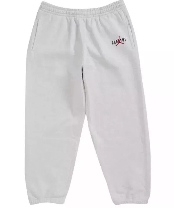 Pantalon de survêtement Supreme X Jordan Nike gris cendre FW24 HF0838 051 homme XL