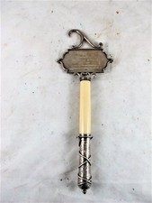 RARE INDIAN KUTCH SILVER PRESENTATION MACE WITH ENTWINED COBRAS ON HANDLE C1898.