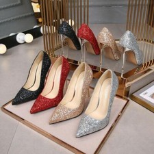 Men's Stiletto heel woman Sequins Heels Gold Drag Queen Party cosplay Shoes