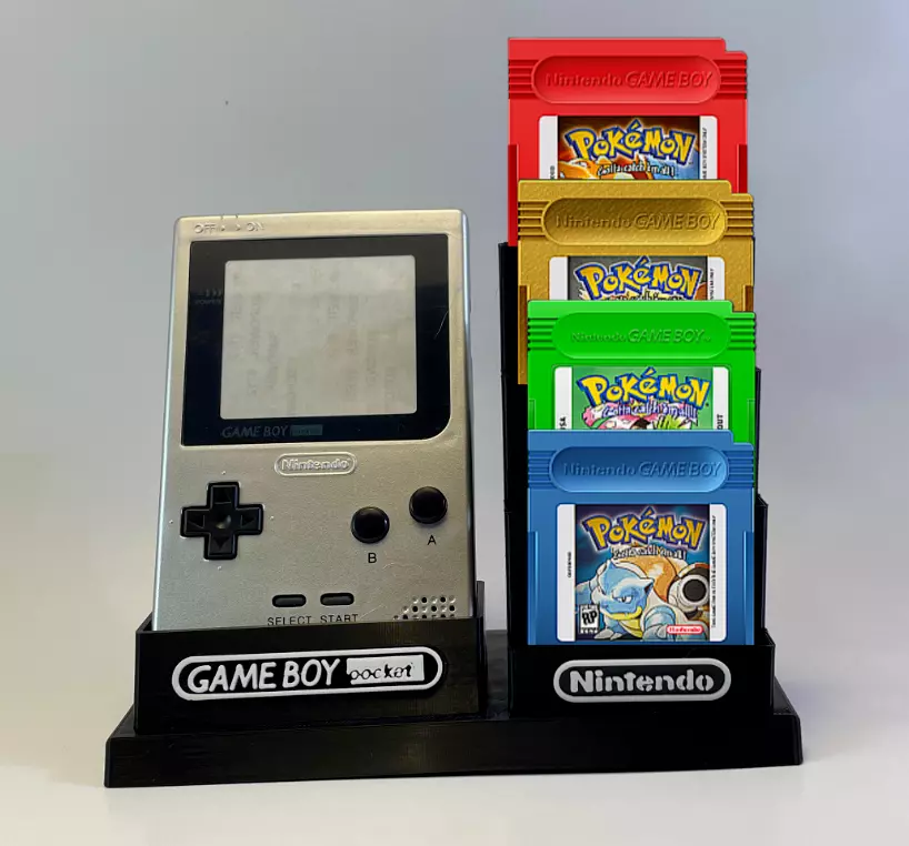 GAMEBOY ADVANCE STAND WITH 5X GAME CARTRIDGES HOLDER