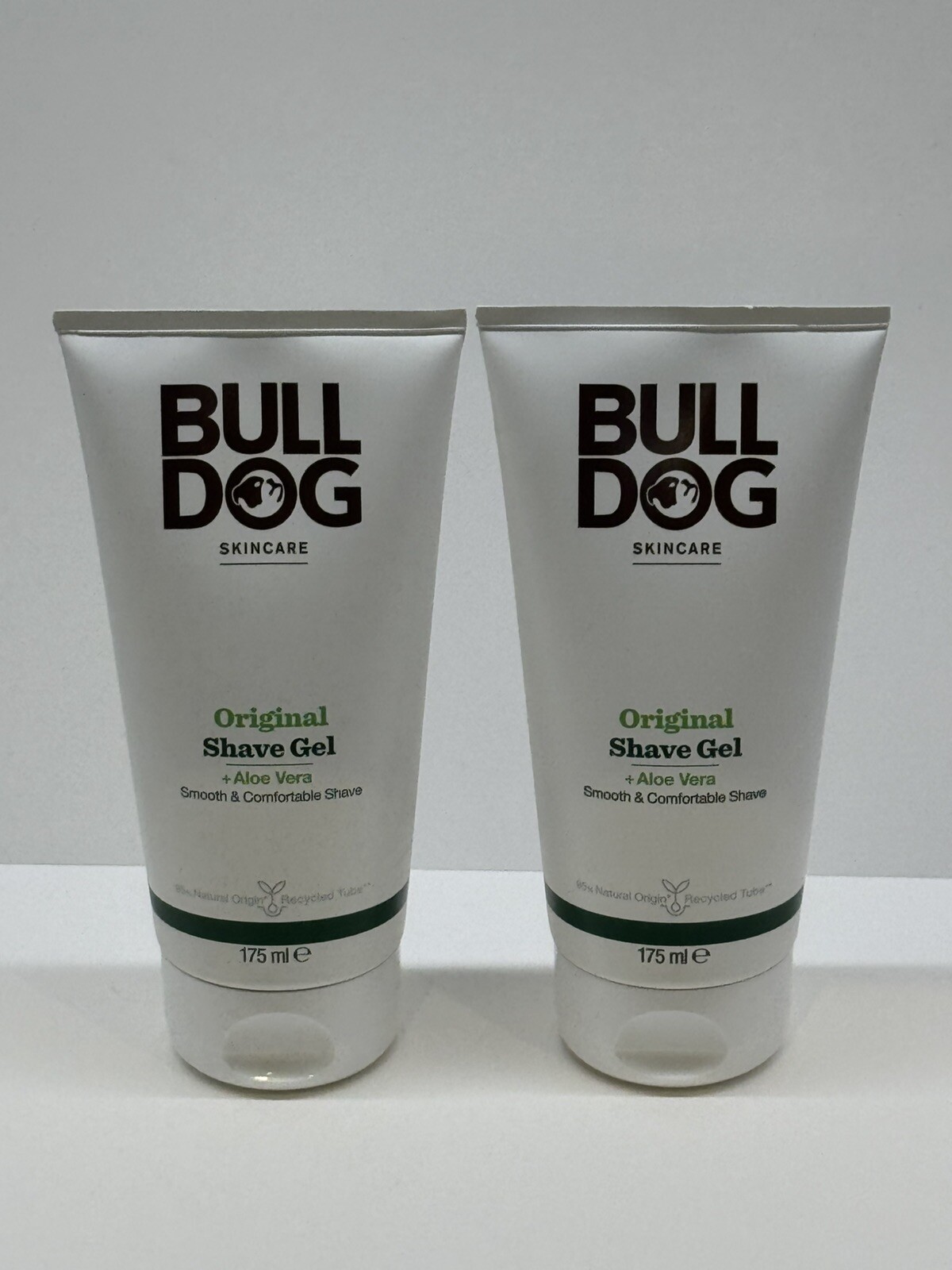 2x Bulldog Original Shave Gel 175 ml Mens Skincare Grooming With Aloe Vera