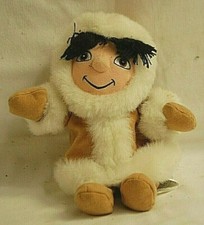 Disney Alaska Boy Small World Bean Bag Plush Eskimo Doll Toy Cute Collectible
