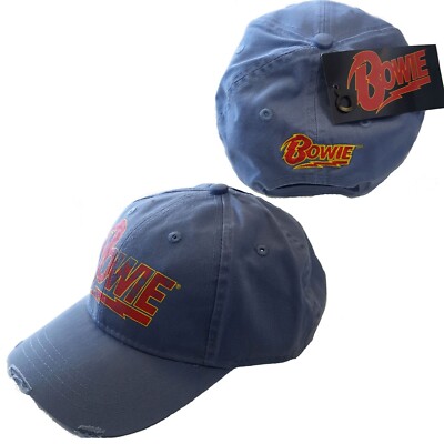 David Bowie baseball cap flash logo-DENIM BLUE UK