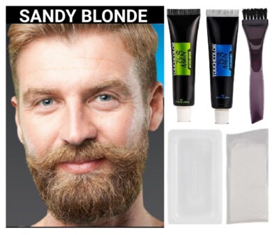 1 KIT-DIY BLONDE BEARD AND MOUSTACHE HAIR DYE CREAM-COLOR GRAY BEARD IN MINUTES
