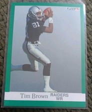 Tim Brown - 1991 Fleer #104 - Raiders - Great Condition !