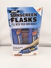 Flask Sport Sunscreen Flask Includes Funnel & Liquor Spout Two Pack Boxed NEW