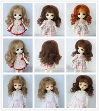 JD604 1/8 1/6 Air Bang Curly Mohair BJD Wig 5-6inch 6-7inch OB11 YOSD Doll Hair