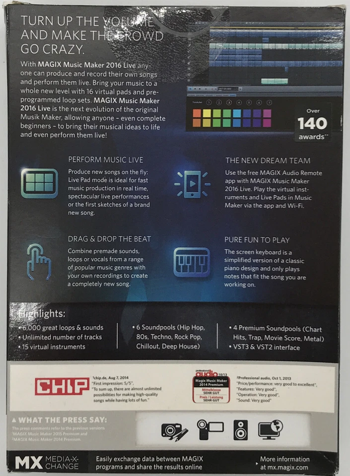 MAGIX Music Maker 2016 Live For Windows Vista, 7, 8, 10 - Image 2 of 3