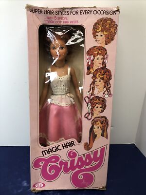 18  Vintage Ideal Crissy Doll 1977 Magic Hair Redhead w/Hair Pieces           #o