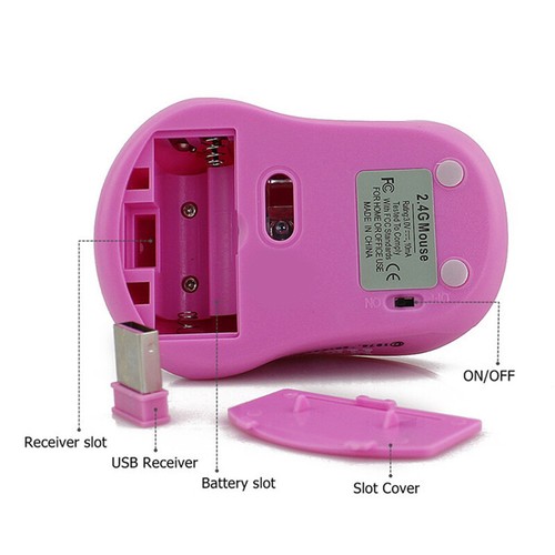 Computer Mouse Ergonomic Silent Creative Mause KT Cute Girl Pink Gift For Lap-qk - Picture 5 of 10