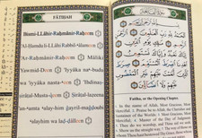 English and Arabic with meanings The Noble Quran Book Islam Pray Allah text NEW