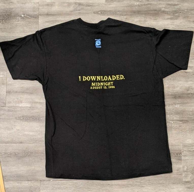 Vintage 90s Microsoft Office 95 Black Cotton Oneita Tshirt Made In