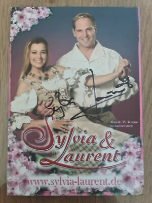 SYLVIA & LAURENT Autograph Signed Original Autograph Signed Autograph Card