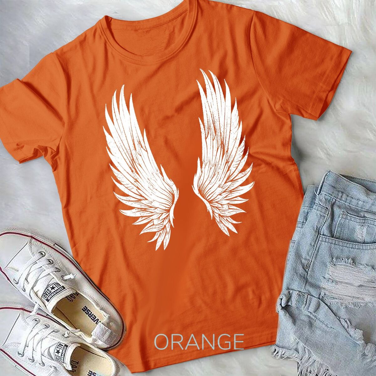 Wings on the Back Side Angel Wings Back Print Unisex T-shirt Wings on the Back Side Angel Wings Back Print Unisex T-shirt