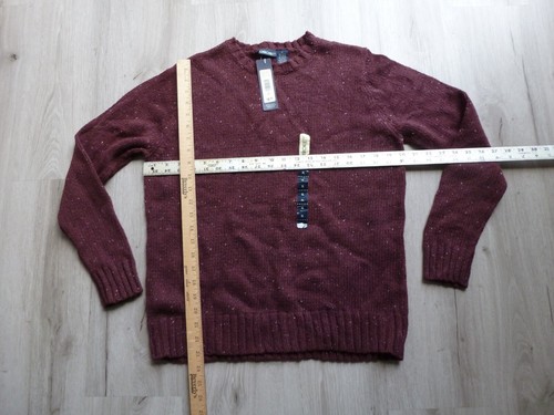 Vintage Y2k Cherokee Ramie Blend Knit Sweater Size XL Maroon Old Deadstock NWT - Picture 3 of 9