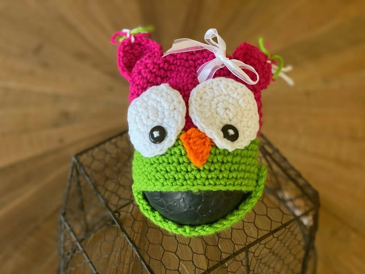 Baby Girl Owl Crochet Hat Outfit Costume Newborn Photography Photo Prop