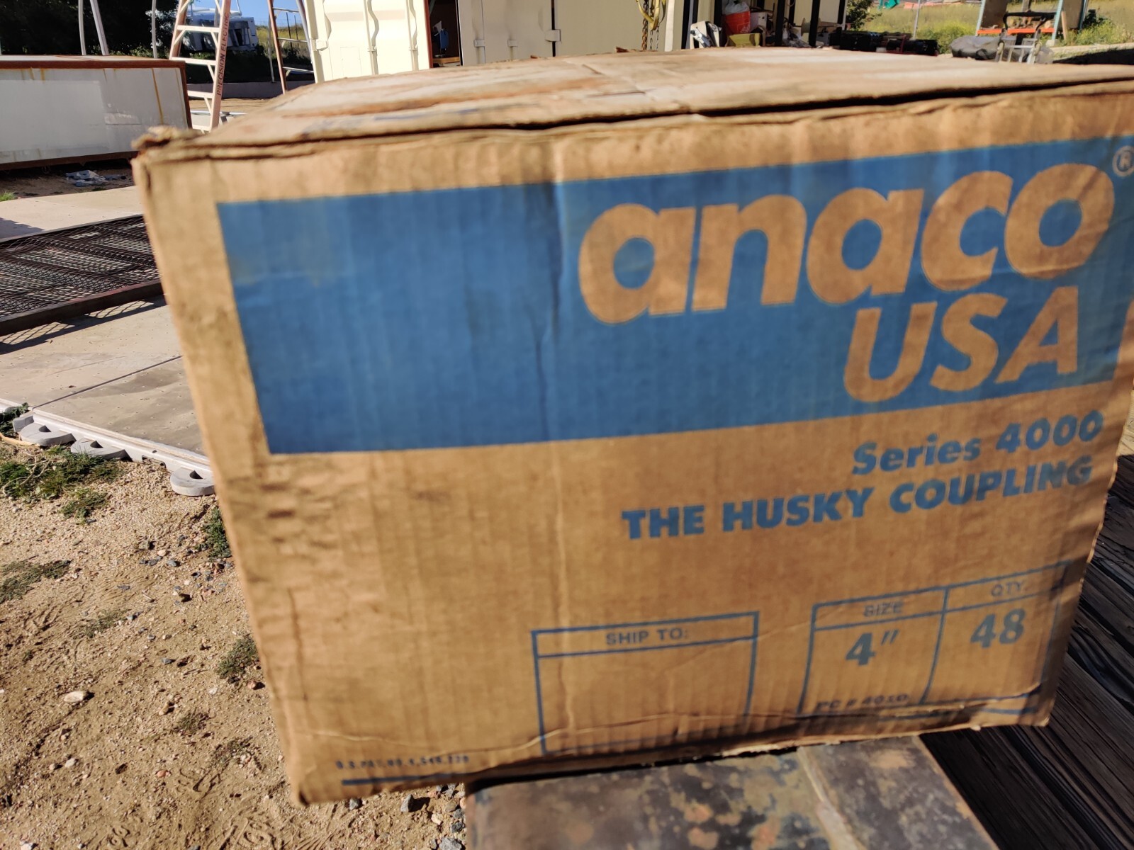 HUSKY ANACO B602 4" No Hub Pipe Coupling W/ 4 Bands Neoprene, Made in