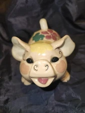 Adorable 1950's Vintage Kay Finch Pig California Pottery
