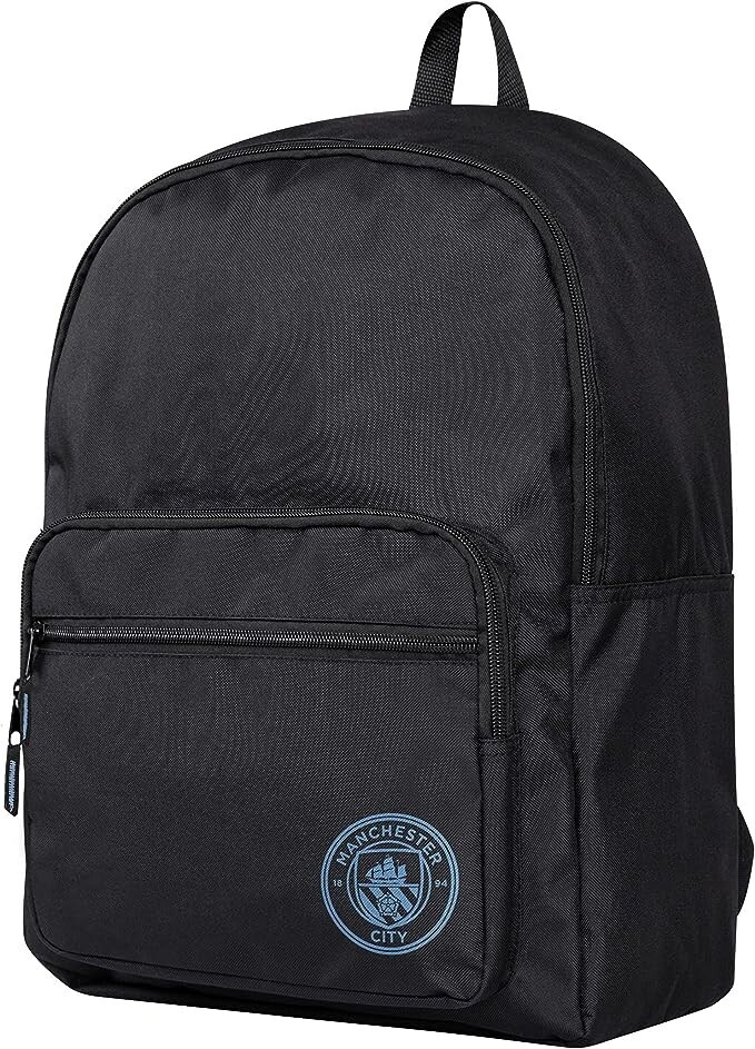Manchester City FC Backpack Black Sport School  Official Licensed-recycled